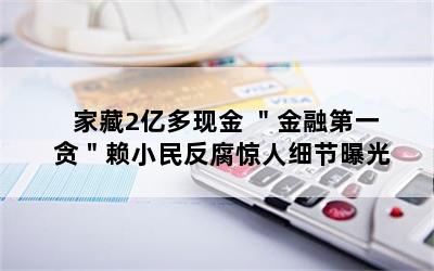 家藏2亿多现金 ＂金融第一贪＂赖小民反腐惊人细节曝光