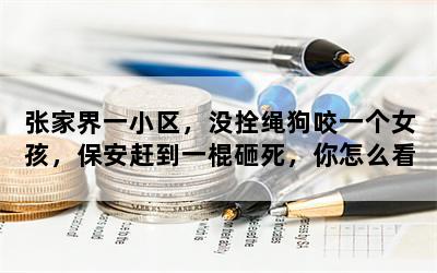 张家界一小区，没拴绳狗咬一个女孩，保安赶到一棍砸死，你怎么看？