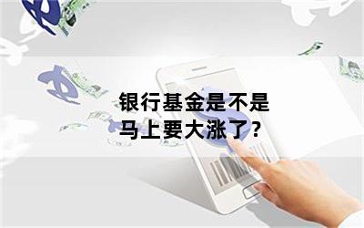 银行基金是不是马上要大涨了？