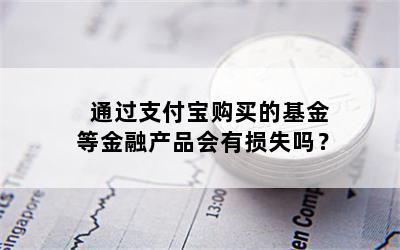 通过支付宝购买的基金等金融产品会有损失吗？