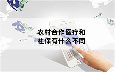 农村合作医疗和社保有什么不同