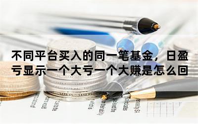 不同平台买入的同一笔基金，日盈亏显示一个大亏一个大赚是怎么回事？求解？