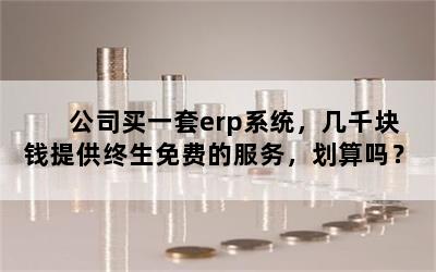 公司买一套erp系统，几千块钱提供终生免费的服务，划算吗？