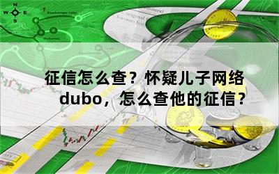 征信怎么查？怀疑儿子网络dubo，怎么查他的征信？