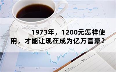 1973年，1200元怎样使用，才能让现在成为亿万富豪？