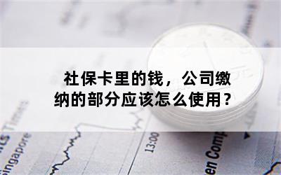 社保卡里的钱，公司缴纳的部分应该怎么使用？