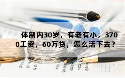 体制内30岁，有老有小，3700工资，60万贷，怎么活下去？