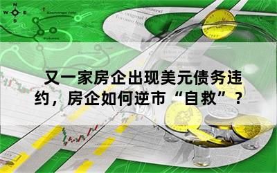 又一家房企出现美元债务违约，房企如何逆市“自救”？