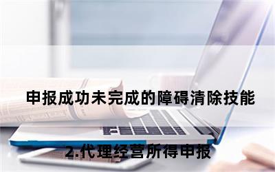 


2.代理经营所得申报申报成功未完成的障碍清除技能