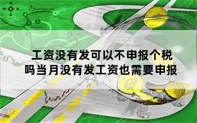 工资没有发可以不申报个税吗当月没有发工资也需要申报