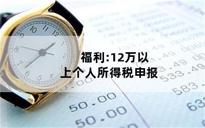 福利:12万以上个人所得税申报