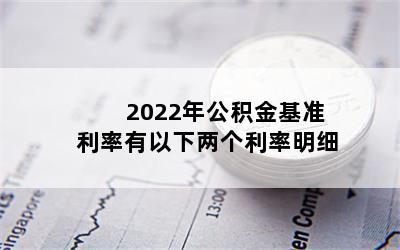 2022年公积金基准利率有以下两个利率明细