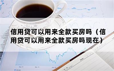 信用贷可以用来全款买房吗（信用贷可以用来全款买房吗现在）