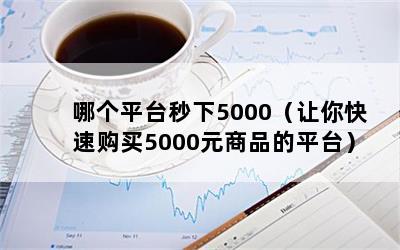 哪个平台秒下5000（让你快速购买5000元商品的平台）