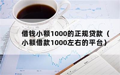 借钱小额1000的正规贷款（小额借款1000左右的平台）