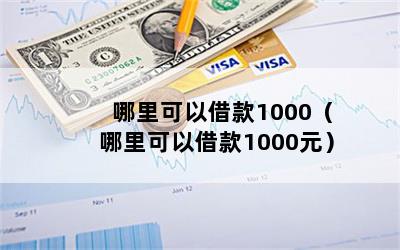 哪里可以借款1000（哪里可以借款1000元）
