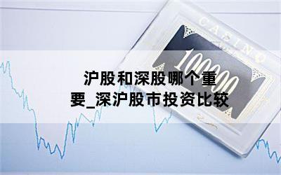  沪股和深股哪个重要_深沪股市投资比较