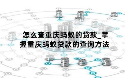 怎么查重庆蚂蚁的贷款_掌握重庆蚂蚁贷款的查询方法