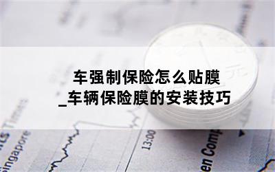  车强制保险怎么贴膜_车辆保险膜的安装技巧