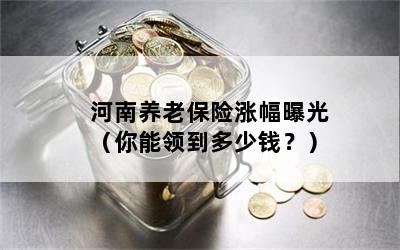 河南养老保险涨幅曝光（你能领到多少钱？）