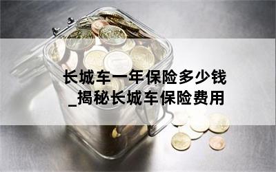 长城车一年保险多少钱_揭秘长城车保险费用