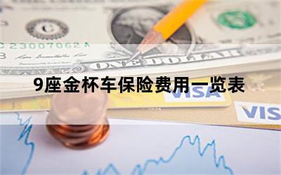 9座金杯车保险费用一览表