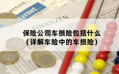 保险公司车损险包括什么（详解车险中的车损险）