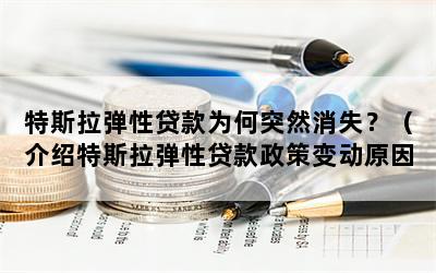 特斯拉弹性贷款为何突然消失？（介绍特斯拉弹性贷款政策变动原因）