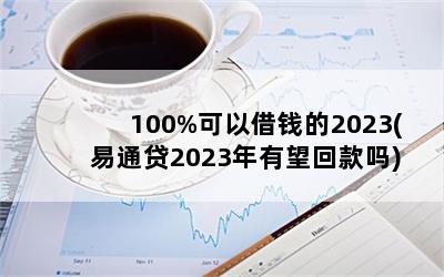 100%可以借钱的2023(易通贷2023年有望回款吗)