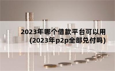 2023ĸƽ̨(2023p2pȫҸ)