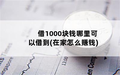 借1000块钱哪里可以借到(在家怎么赚钱)