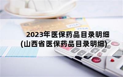 2023年医保药品目录明细(山西省医保药品目录明细)