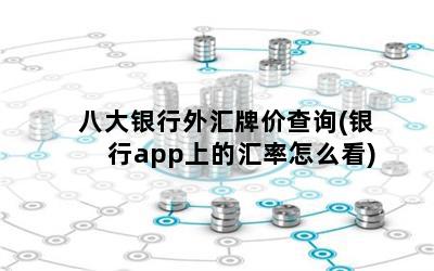 八大银行外汇牌价查询(银行app上的汇率怎么看)