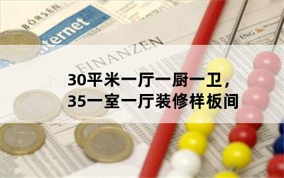 30平米一厅一厨一卫，35一室一厅装修样板间
