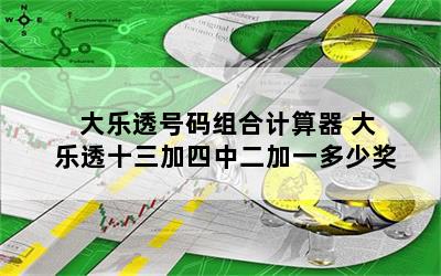 大乐透号码组合计算器 大乐透十三加四中二加一多少奖