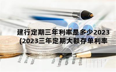 建行定期三年利率是多少2023(2023三年定期大额存单利率建行)