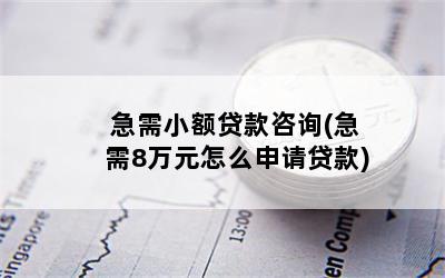 急需小额贷款咨询(急需8万元怎么申请贷款)