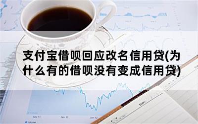 支付宝借呗回应改名信用贷(为什么有的借呗没有变成信用贷)