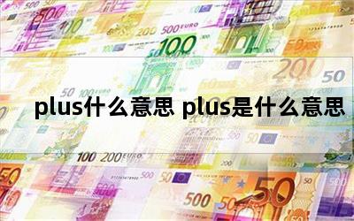 plus什么意思 plus是什么意思