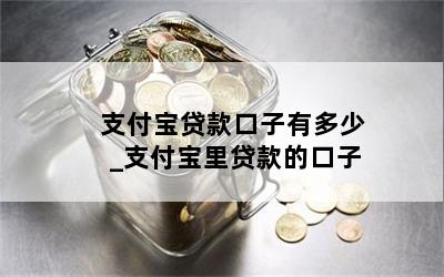 支付宝贷款口子有多少_支付宝里贷款的口子