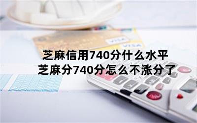 芝麻信用740分什么水平 芝麻分740分怎么不涨分了