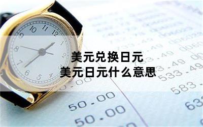 美元兑换日元 美元日元什么意思