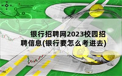 银行招聘网2023校园招聘信息(银行要怎么考进去)