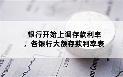 银行开始上调存款利率，各银行大额存款利率表