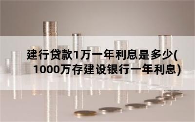 建行贷款1万一年利息是多少(1000万存建设银行一年利息)