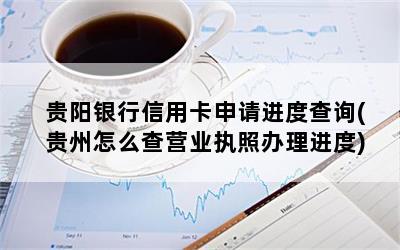 贵阳银行信用卡申请进度查询(贵州怎么查营业执照办理进度)