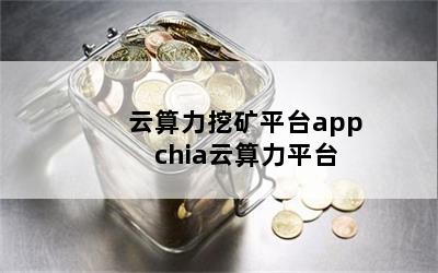 云算力挖矿平台app chia云算力平台