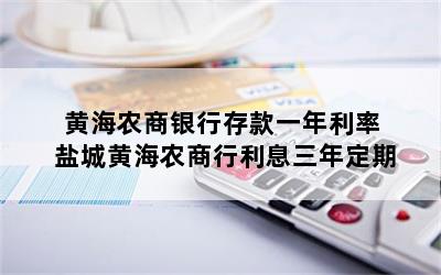 黄海农商银行存款一年利率 盐城黄海农商行利息三年定期